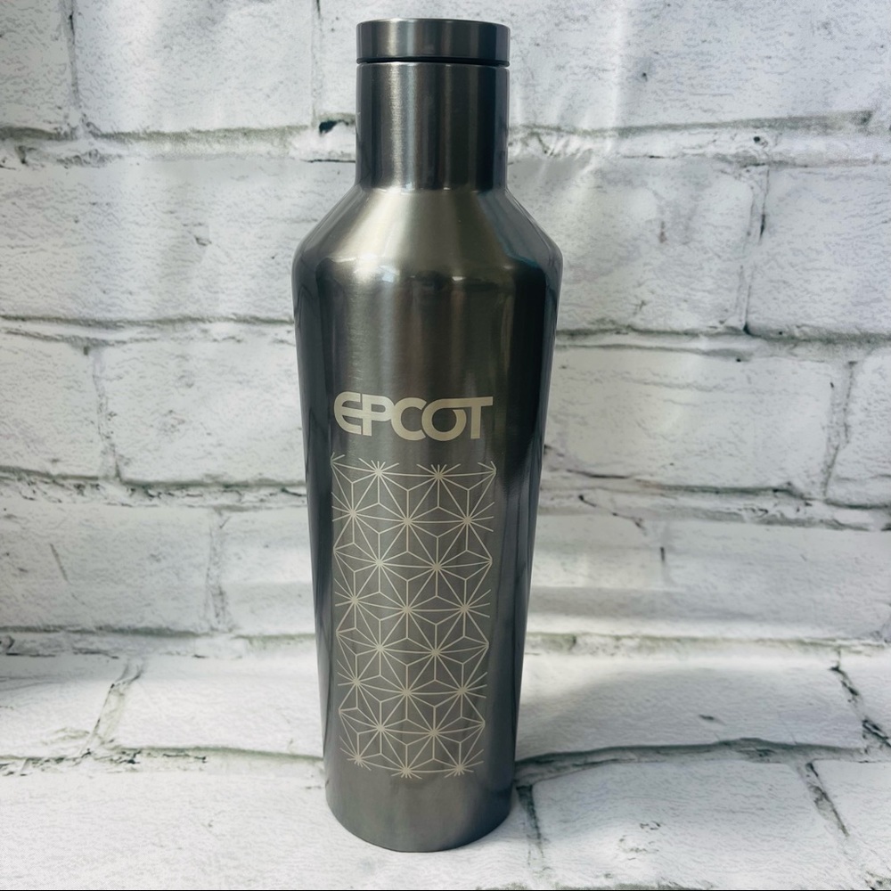 2021 Disney Parks Epcot Spaceship Earth Collection Corkcicle Canteen Tumbler NEW